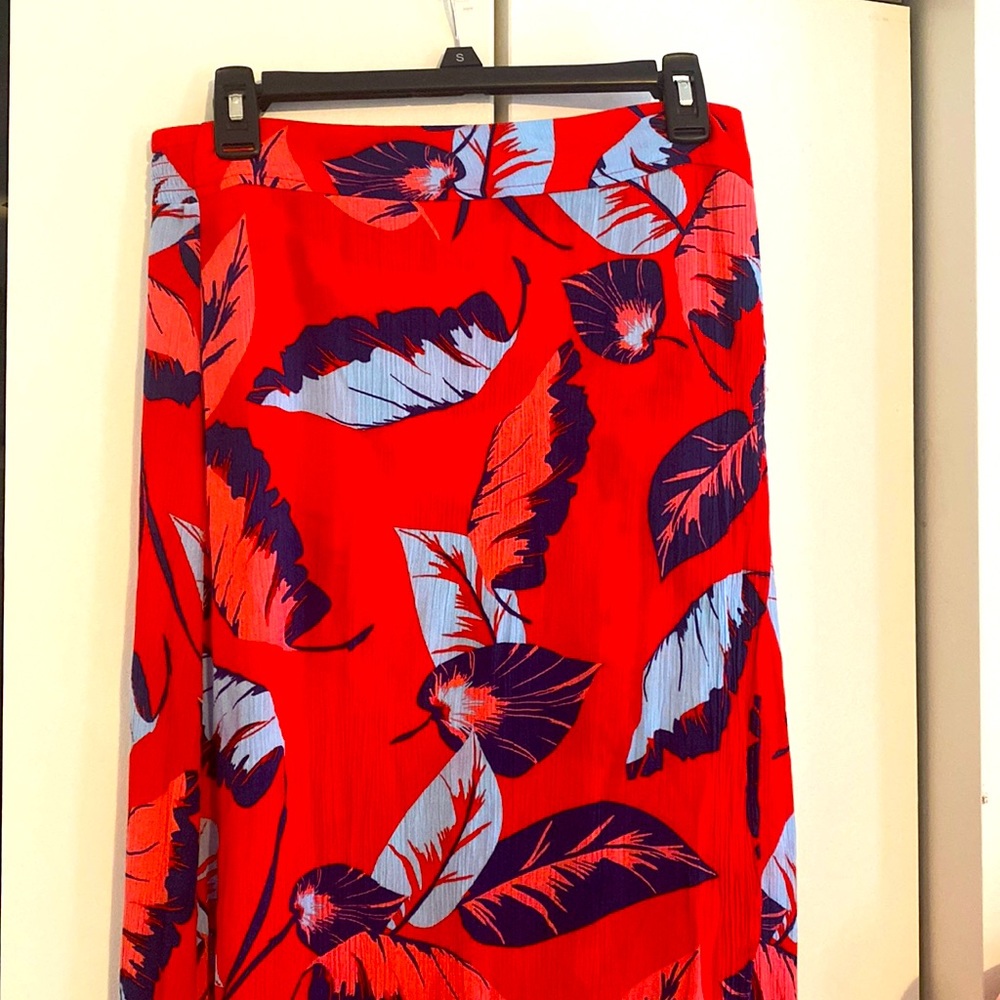 Floral high-low skirt